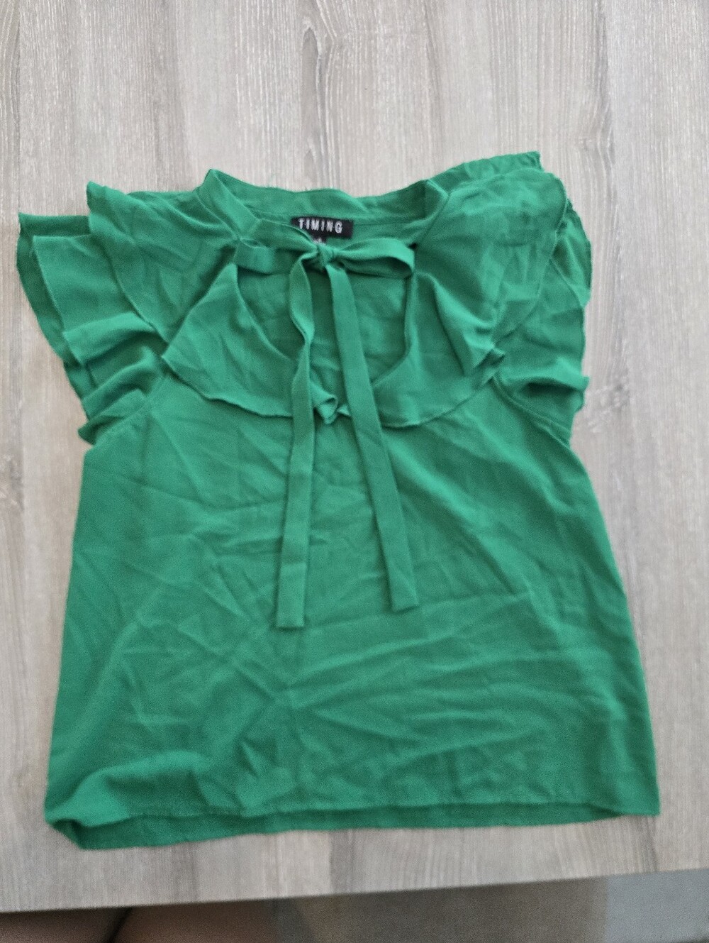 Ruffle Tie-Neck Top